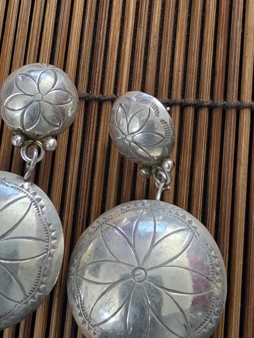 Sterling Silver Navajo Dangle Earrings (Vintage)